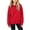 Red, variant on Sevevn Girls Casual Long Sleeve Hoodies Cute Oversized Pocket Sweatshirt Tops