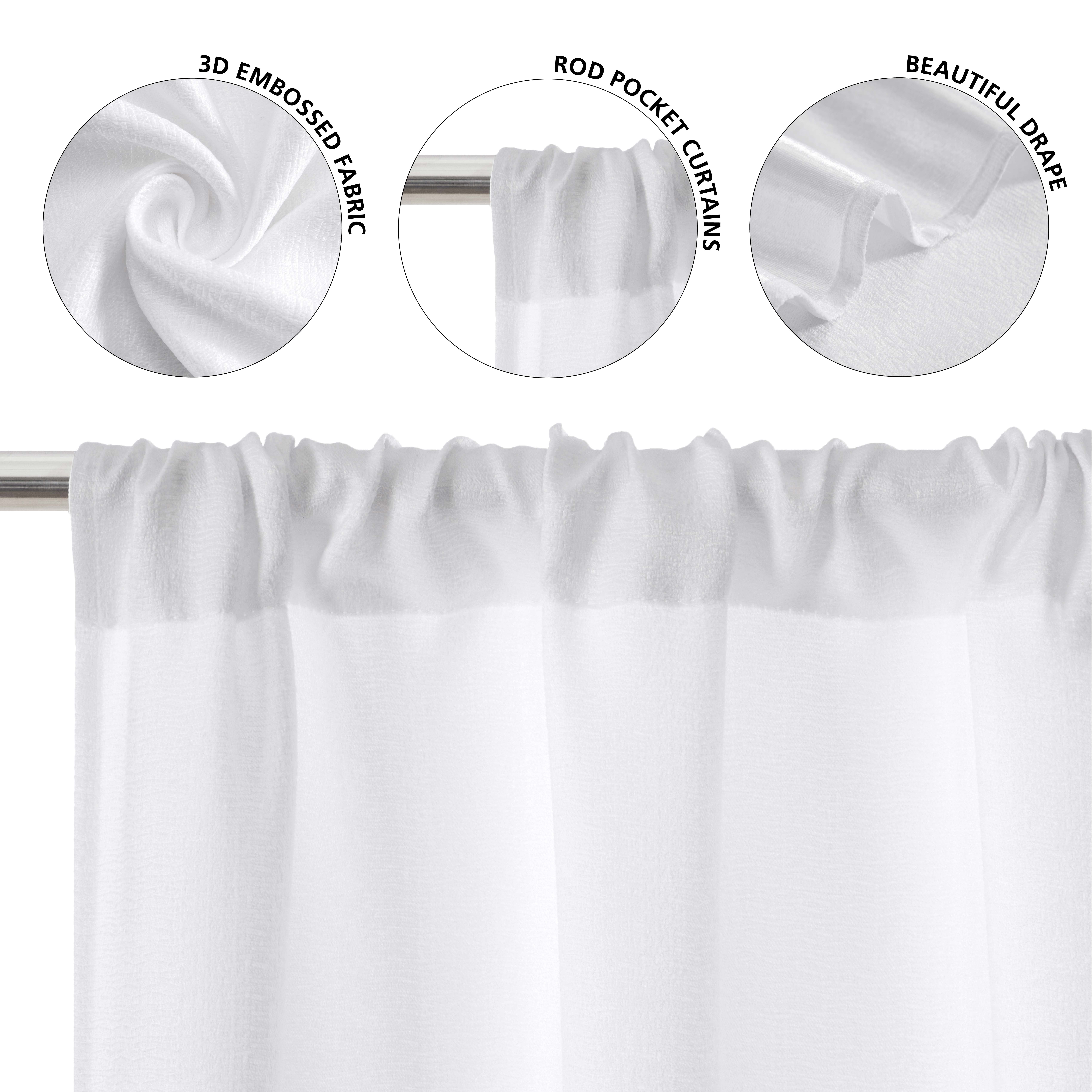 Mainstays 4 of a Kind Blackout Curtain Panels, Set of 4, White, 28" W x 84" L