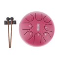 thumbnail image 3 of Mini tambor de lengua de material acero de 8 tonos de 6 pulgadas Instrumento de percusión con llave F Tambor de mano con mazos de tambor de 2 piezas Rosado Gloria Tambor de lengüeta de acero, 3 of 8