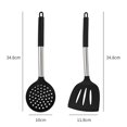 thumbnail image 2 of Utensilios de cocina resistentes al calor, utensilios de silicona inoxidable fijados para utensilios de cocina antiadherentes, aptos para lavavajillas, 2 of 5