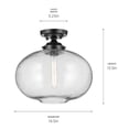 thumbnail image 6 of Kichler Lighting - Avery - 1 Light Semi-Flush Mount-13.5 Inches Tall and 14.5, 6 of 6