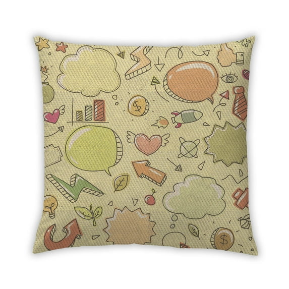 Ahgly Company Indoor Square Contemporary Throw Pillow, 18 inch by 18 inch