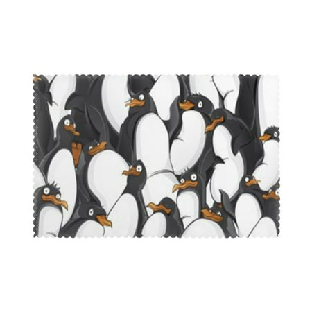 

Home Penguins Placemats Set Of 6 Washable Wipeable Place Mats Place Mats For Festival Parties Family Dinner (12 X 18inch)