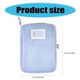 thumbnail image 3 of Clear Net File Bag Large Capacity Document Organiser Bag Homework Organiser Bag Zippered Academic File Bag for School, 3 of 9
