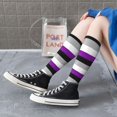 thumbnail image 7 of Women's Knee High Socks Asexuality Pride Flag Outdoor Casual Tube Socks, 7 of 7