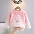 thumbnail image 2 of SGMVNU Toddler Girls Sweaters for Fall and Winter - Bear Print Crew Neck Knit Pullover Sweater for Toddler Boys Kids, Toddler Baby Fall Clothes(Size 5-6 Years,Pink), 2 of 3