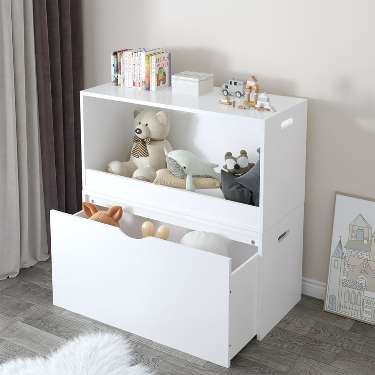 Yoneston Open Toy Storage Bin, Stackable Kids Toy Storage Cubby