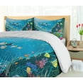 thumbnail image 5 of Ambesonne Fish Duvet Cover Sets, Underwater Scenery, 2-King, Multicolor, 5 of 7