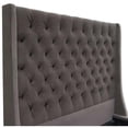 thumbnail image 5 of Diamond Sofa PARKAVESKEKBED Park Avenue Eastern King Size Tufted Bed with Vintage Wing, Smoke Grey Velvet, 5 of 6