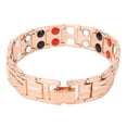 thumbnail image 4 of Pulseras de terapia magnética que mejoran el sueño y adelgazan Pulseras elegantes de acero de titanio Joyas para hombres Oro rosa, 4 of 9