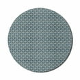 thumbnail image 1 of Abstract Art Mouse Pad for Computers, Victorian Oriental Classic Overlapping Circles Damask Inspired, Round Non-Slip Thick Rubber Modern Mousepad, 8" Round, Petrol Blue and Off White, by Ambesonne, 1 of 2