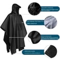 thumbnail image 2 of Poncho de lluvia unisex con capucha para adultos y mujeres con bolsillos Chubasquero de una sola pieza de PU multifuncional, 2 of 5