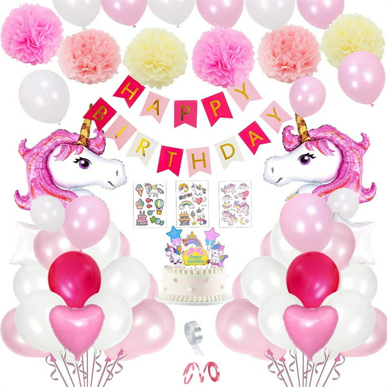 Fangsheng Unicorn Party Supplies and Headband for Girl Birthday  Unicorn  Party Decorations Set for Creating Unicorn Theme Party 