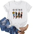 thumbnail image 3 of DPTALR SISTAS Summer Womens O-neck Tops Loose Printing T-Shirts Short Sleeve, 3 of 9