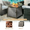 thumbnail image 2 of BALI OUTDOORS 28" Gas Fire Pit Table with Metal Lid and Lava Rocks, 50,000 BTU / Gray, 2 of 7