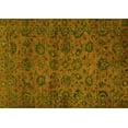 thumbnail image 1 of Ahgly Company Machine Washable Indoor Rectangle Abstract Yellow Modern Area Rugs, 7' x 9', 1 of 4