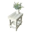 thumbnail image 1 of Del Hutson Designs Reclaimed Wood Slim End Table, Natural (White), 1 of 5