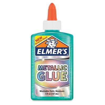 Elmer's Metallic Liquid Glue, Great for Making Slime, Washable, Teal, 5 (Best Glue For Bow Making)
