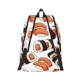 thumbnail image 3 of Naloa Canvas Backpack for Men Women Sushi Roll Print Rucksack Casual Travel Daypack Large and Small Durable College Tote Satchel Bookbag for Teens, 3 of 8