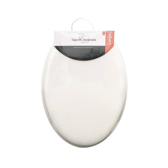 Asiento para Baño Mainstays Alargado Acojinado Blanco