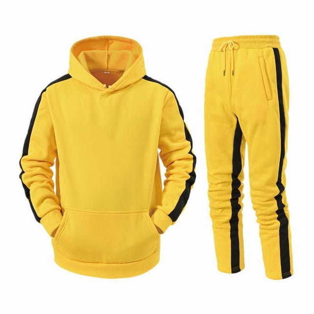 Conjunto de chándal con capucha para hombre, conjunto deportivo de 2 piezas con capucha, para correr y trotar.