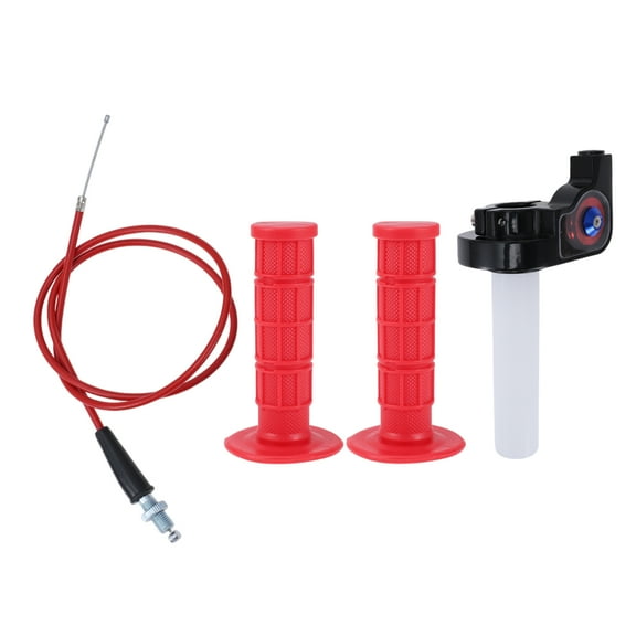 7/8" 22mm 15/16" 24mm Motorcycle Hand Grips Cover Kit Rubber Handlebar End Grips For Motorcycle Scooter Bicycle ATV Red 1 Set