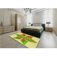 thumbnail image 4 of Ahgly Company Indoor Round Patterned Slime Green Area Rugs, 4' Round, 4 of 6