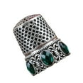 thumbnail image 2 of Sewing Thimble Finger Protector for Quilting Needlework Craft Accessories with Crystal, 2 of 9