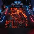 thumbnail image 4 of Magma Lava Rug 4x8ft Area Rugs Modern Burnt Orange Black Rugs Non Slip Low Pile Indoor Washable Carpet for Living Room Farmhouse Bedroom Apartment Home Decor Floor Mats, 4 of 6