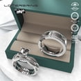 thumbnail image 2 of Wedding Ring Sets His And Hers Couples Women 925 Sterling Silver Moissanite Man Titanium Wedding Bands, 2 of 7