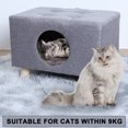 thumbnail image 5 of Trendix Cat Beds for Indoor Cats with Cushion either as Foot Rest Stool, Cat Hideaway Wood Pet House Cat Cave with Mat for within 9kg Cat, Small Dogs, 5 of 7