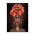 thumbnail image 1 of Designart African American Woman with Turban V FLOAT FRAME WALL ART, 1 of 4