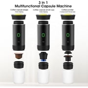 Esprova Portable Espresso Machine, Portable Espresso Maker Electric, Portable Coffee Maker for Travel,Rechargeable Car Coffee Maker Self-Heating/Cold Brew (Silver)