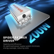 Spider Farmer SF2000 200W Full-Spectrum Dimmable LED Grow Light For 4×2’/5×3′ Hydroponics, Smart GGS Compatible