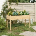 thumbnail image 4 of Patiojoy Pine Wood Raised Garden Bed Elevated Planter Box w/ Legs Liner Drainage Holes for Vegetables Flowers Herbs, 4 of 9