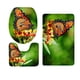 thumbnail image 4 of Alfombras de , Alfombra de , de 3 Alfombrillas Franela Y Alfombrillas apariencia de U, 12 Patrones de Mariposas Mariposa 2 Gloria Conjunto de alfombra de baño, 4 of 6