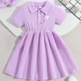 thumbnail image 5 of Antinious Girls Check Collar Short Sleeve School Uniform Casual Trendy Wear Dress, 5 of 5