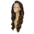 thumbnail image 7 of LUXLUXE Asana Wavy 26 Inch 7x4 Women's Lace Front Wig, Heat Resistant Fiber,  Brown with Golden ), 7 of 7