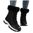 thumbnail image 6 of CAICJ98 Womens Winter Boots Mid-Calf Boots 2025 New Cotton Walking Shoes Waterproof High-top Non-slip Snow Boots Women (Black,Size 9), 6 of 7