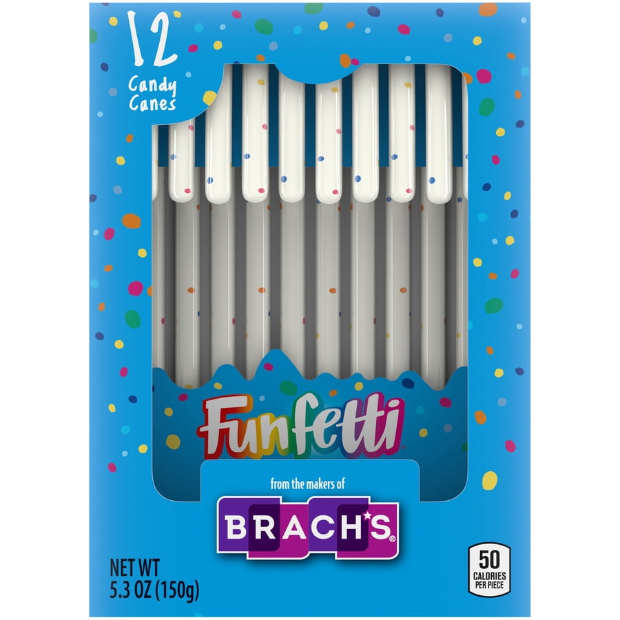 Brach's Funfetti Holiday Candy Candy Canes 5.3oz, 12 Ct