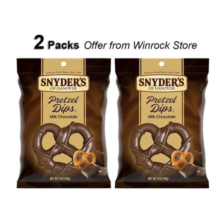 Snyder's of Hanover Pretzels, Milk Chocolate Covered Pretzels, 6 oz (2 Pack) Offer Winrock Store