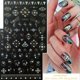 thumbnail image 4 of 30 hojas de pegatinas 3D para uñas, diseño dorado/diamante, autoadhesivas de lujo, personalizadas, blancas, 4 of 5