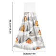 thumbnail image 6 of Yayeee Kitchen Hanging Hand Towels Set of 2 with Loop Bathroom Absorbent Tie Towel, Orange Snow Houses, 6 of 7