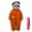 326#Orange, variant on Family Matching Hooded Big Mouth Monster Fleece Jumpsuit For Boys Girls Parent-child Matching Cartoon Loungewear Party Outfit (Add Comb) Purple 130