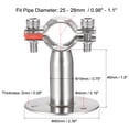 thumbnail image 3 of Uxcell 304 Stainless Steel Wall Mount Ceiling Mount Pipe Support Clamp for 25-28mm Pipe, 3 of 5