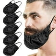 thumbnail image 2 of Beard Cover Adjustable Waterproof Black Beard Guard with Ear Straps for Restaurant, 2 of 7