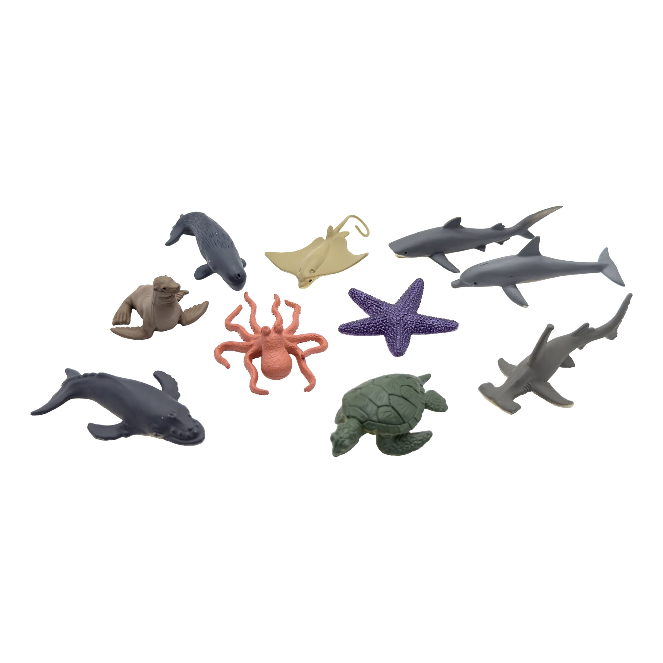 Best Brands Ocean Life Toy Figurines Great for Learning Ocean Animals. (10 count)