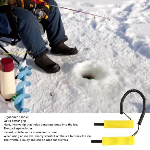 Retractable Ice Pick With Whistle, Flexible Ice Fishing Pick For Skating  Sled Walking On Ice, Portable Emergency Gear 