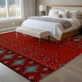 thumbnail image 4 of Large Area Rugs for Living Room Bedroom, Red Boho 5'x8' Rug Washable Carpet Runner Indoor Outdoor, Vintage Ethnic Tribe Abstract Art Retro Non Slip Floor Mats Rug for Kitchen, Bathroom, 4 of 8