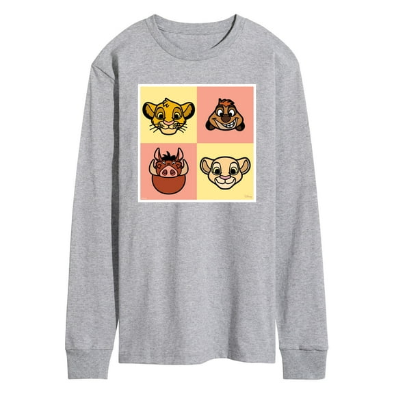 Disney - The Lion King - Faces Lion King - Men's Long Sleeve T-Shirt